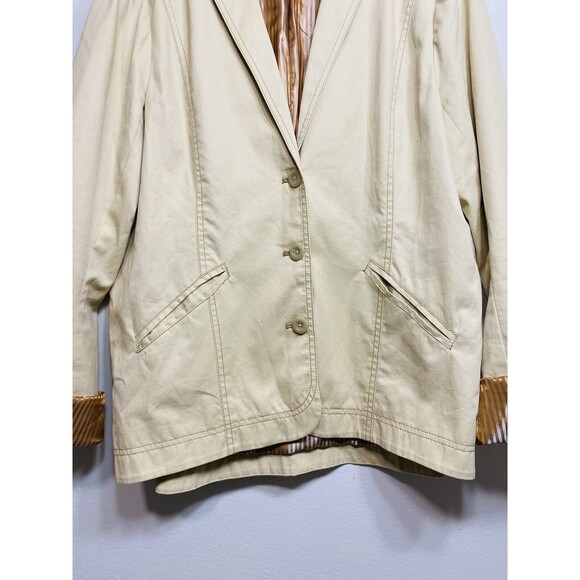Sundance Cream Jacket Women’s Size 14 Business Casual Blazer 100% Cotton Shell - Picture 5 of 10